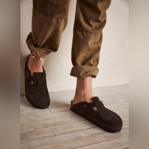 Birkenstock Boston Suede Leather Soft Footbed Clogs | Size 41 Narrow / Regular - Picture 8 of 15